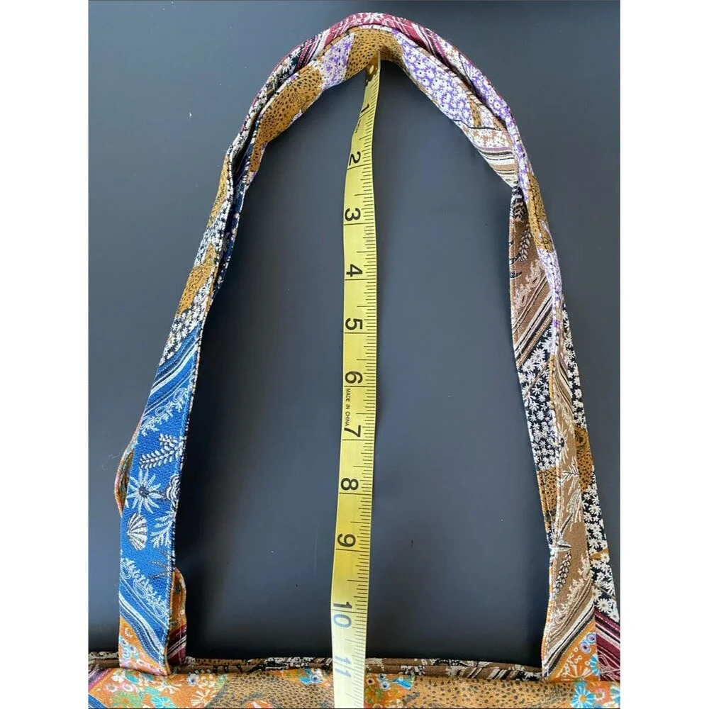 Sézane x Inoui Editions Multicolor Patchwork Tote Floral Animal Print Boho Chic